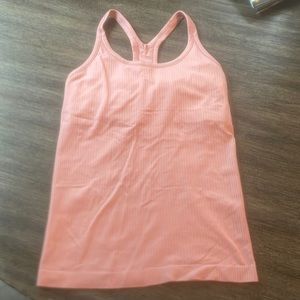 Pink ribbed lululemon tank top
